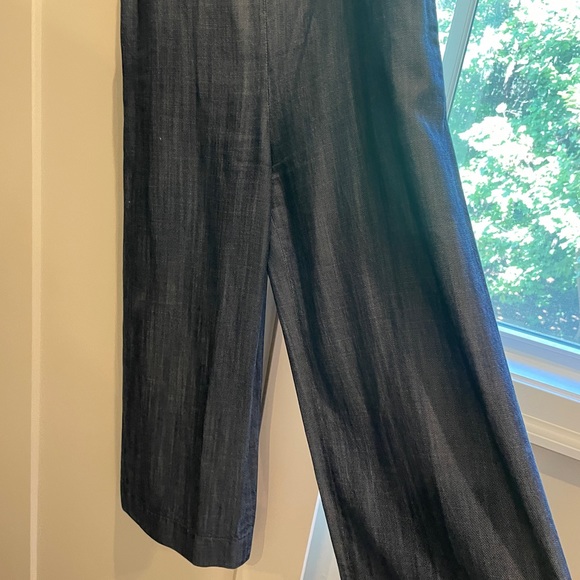 Club Monaco - gently used jeans jumpsuit. Wide leg style - Picture 3 of 3